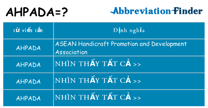 ahpada hiện những gì đứng cho