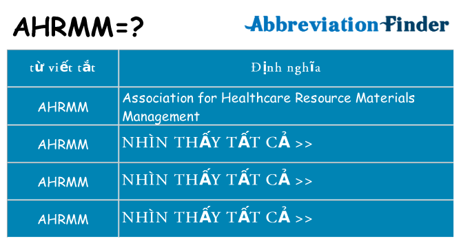 ahrmm hiện những gì đứng cho