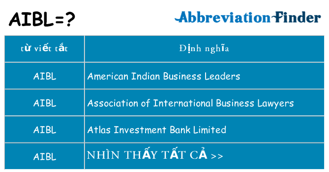 aibl hiện những gì đứng cho
