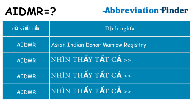 aidmr hiện những gì đứng cho