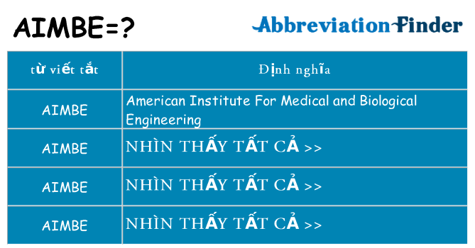 aimbe hiện những gì đứng cho