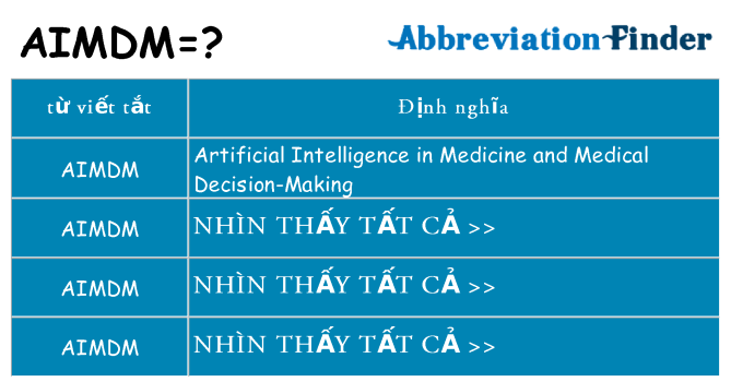 aimdm hiện những gì đứng cho