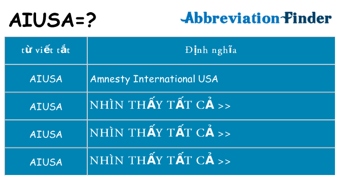 aiusa hiện những gì đứng cho