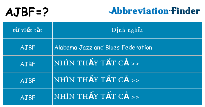 ajbf hiện những gì đứng cho