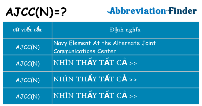 ajccn hiện những gì đứng cho