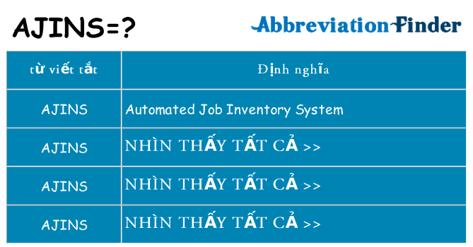 ajins hiện những gì đứng cho