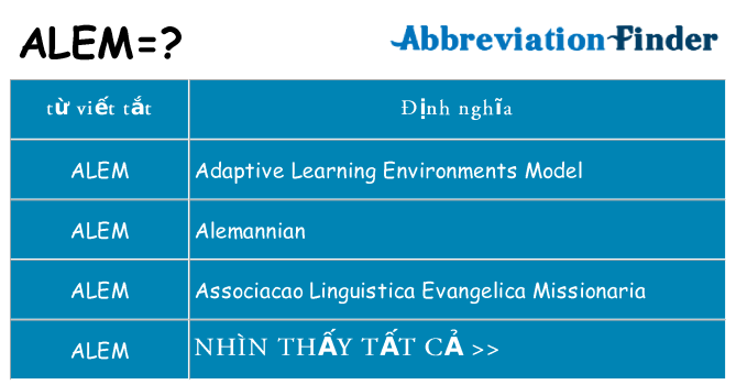 alem hiện những gì đứng cho