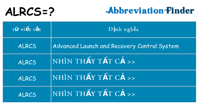 alrcs hiện những gì đứng cho