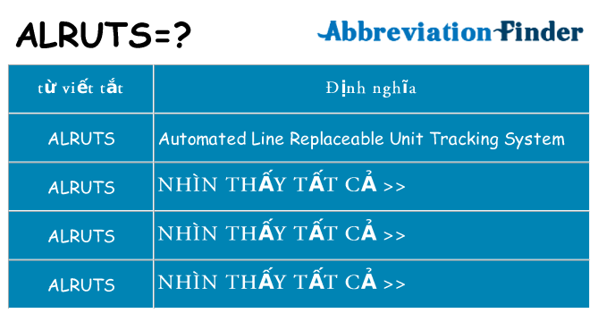 alruts hiện những gì đứng cho