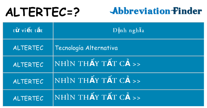 altertec hiện những gì đứng cho