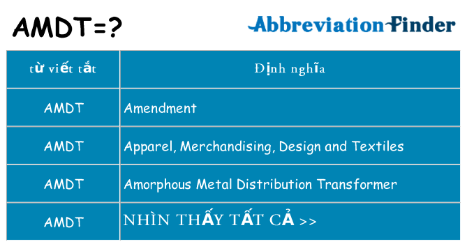 amdt hiện những gì đứng cho