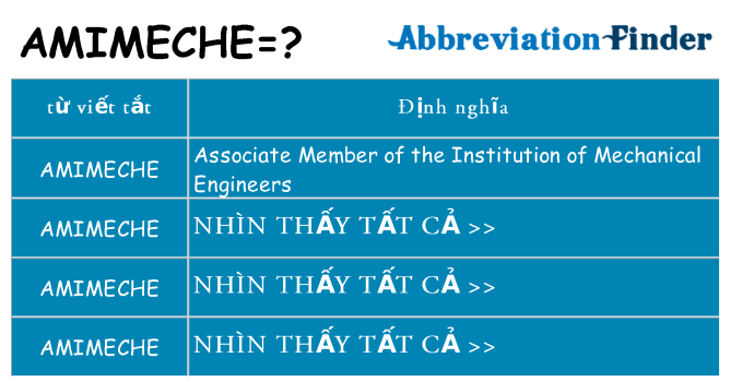 amimeche hiện những gì đứng cho