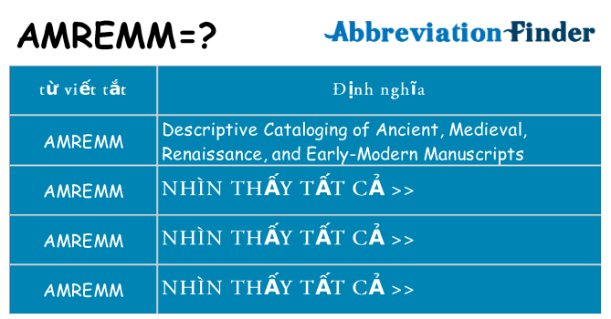 amremm hiện những gì đứng cho