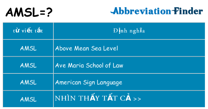 amsl hiện những gì đứng cho