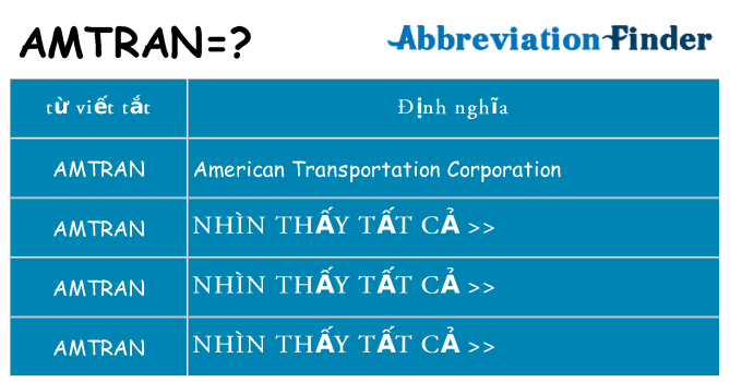 amtran hiện những gì đứng cho