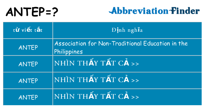 antep hiện những gì đứng cho