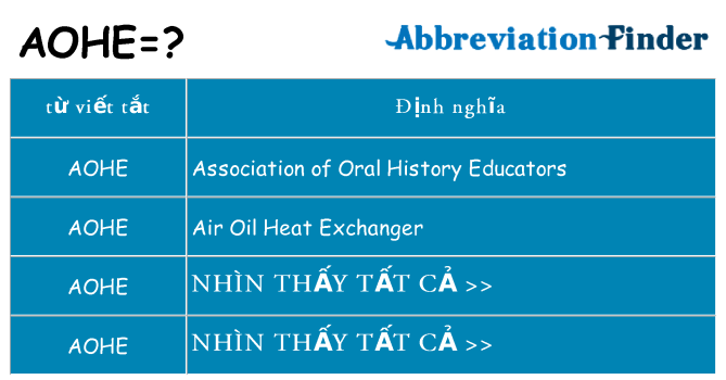 aohe hiện những gì đứng cho