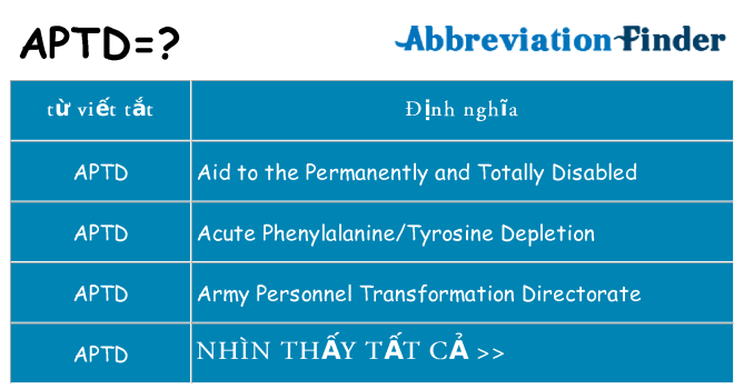 aptd hiện những gì đứng cho