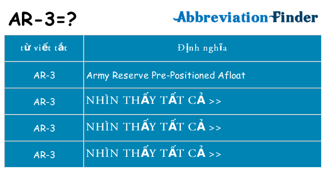 ar-3 hiện những gì đứng cho
