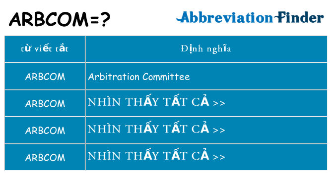 arbcom hiện những gì đứng cho
