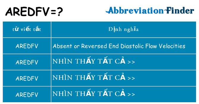 aredfv hiện những gì đứng cho