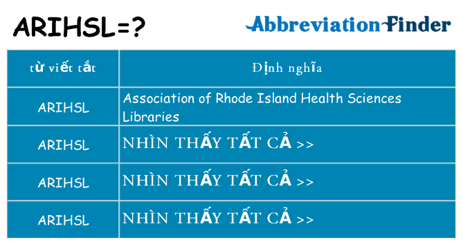 arihsl hiện những gì đứng cho