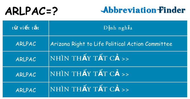 arlpac hiện những gì đứng cho
