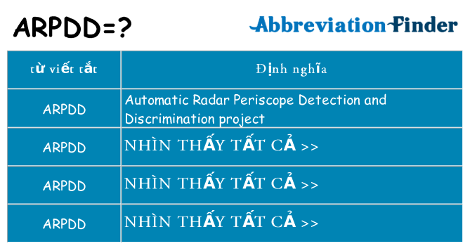 arpdd hiện những gì đứng cho