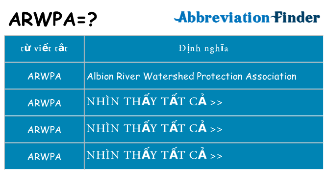 arwpa hiện những gì đứng cho