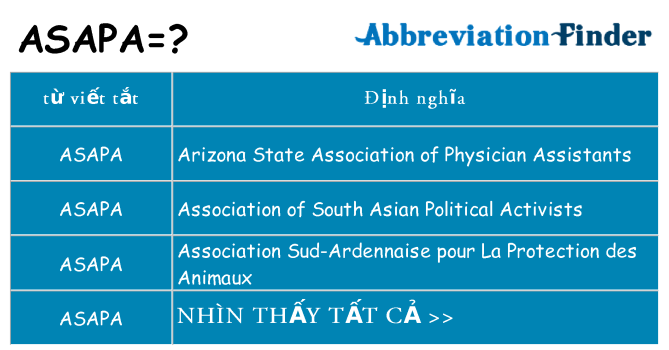 asapa hiện những gì đứng cho