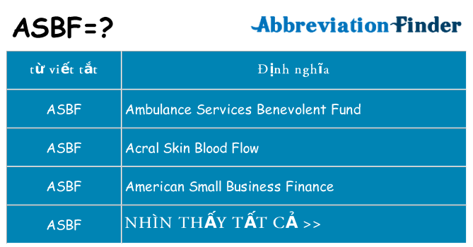 asbf hiện những gì đứng cho