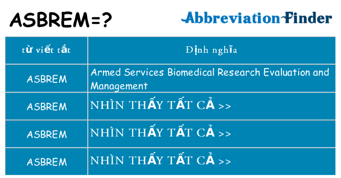 asbrem hiện những gì đứng cho