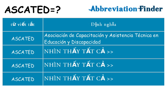 ascated hiện những gì đứng cho