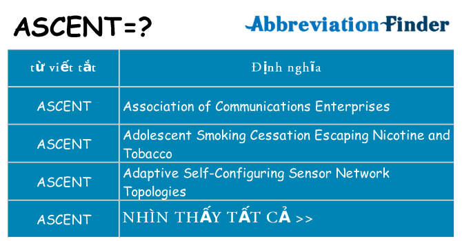 ascent hiện những gì đứng cho