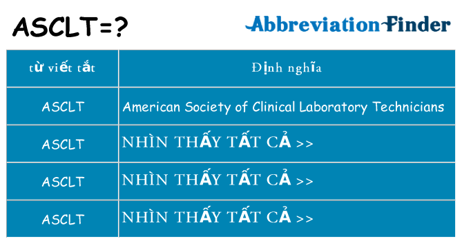 asclt hiện những gì đứng cho