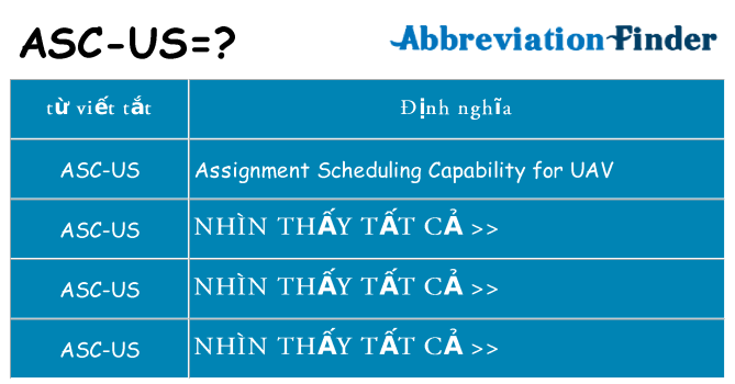 asc-us hiện những gì đứng cho