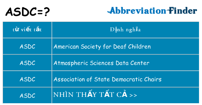 asdc hiện những gì đứng cho