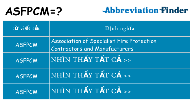 asfpcm hiện những gì đứng cho