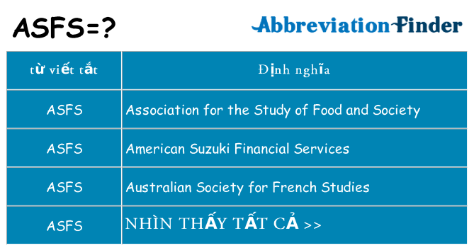 asfs hiện những gì đứng cho