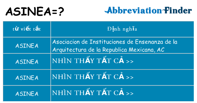 asinea hiện những gì đứng cho