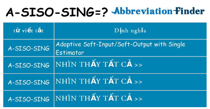 a-siso-sing hiện những gì đứng cho