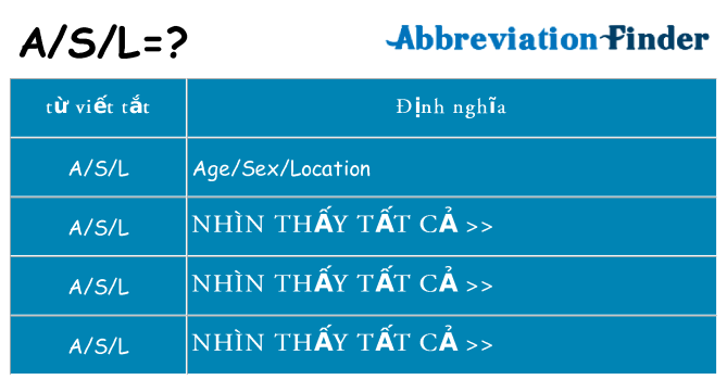 asl hiện những gì đứng cho