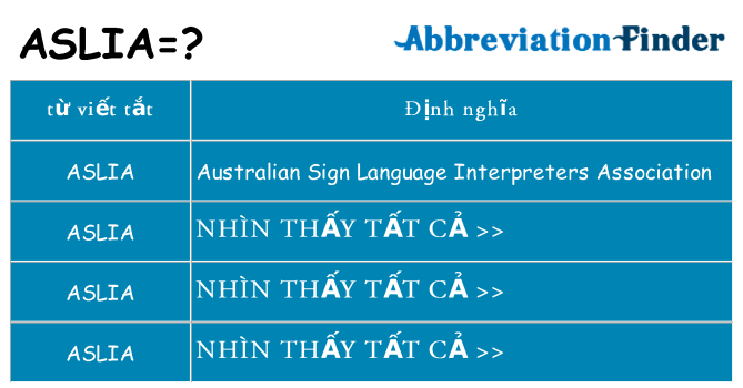 aslia hiện những gì đứng cho