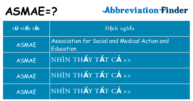 asmae hiện những gì đứng cho