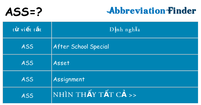 ass hiện những gì đứng cho
