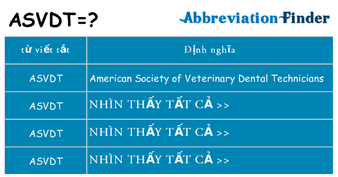 asvdt hiện những gì đứng cho