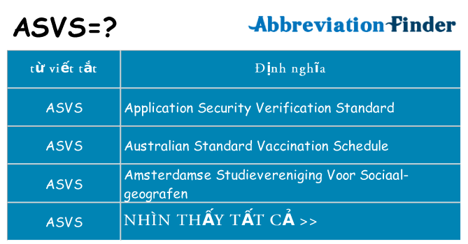 asvs hiện những gì đứng cho