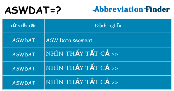 aswdat hiện những gì đứng cho