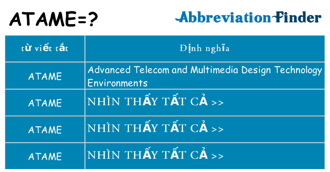 atame hiện những gì đứng cho