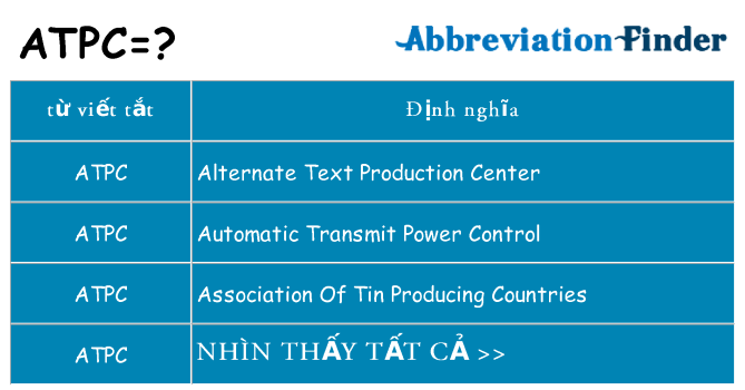 atpc hiện những gì đứng cho